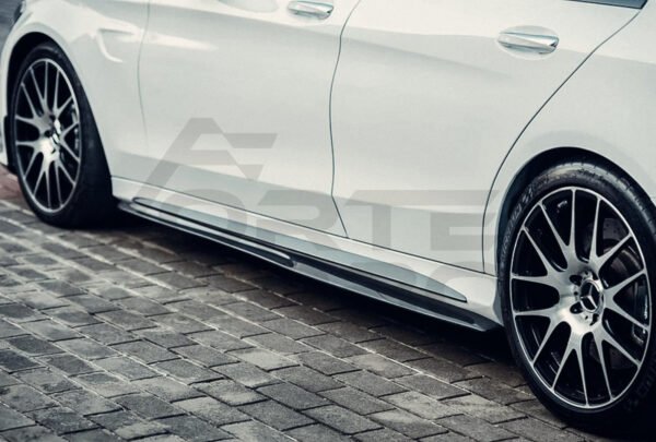 Carbon Fiber P Style Side Skirts - Mercedes Benz C-Class W205 Sedan (2015-2021)