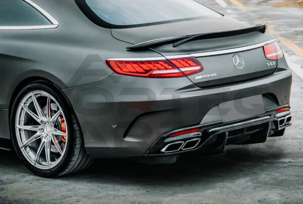 Carbon Fiber Rear Bumper Upper Diffuser Trim - Mercedes Benz C217 S63/S65 AMG Coupe (2014-2021)