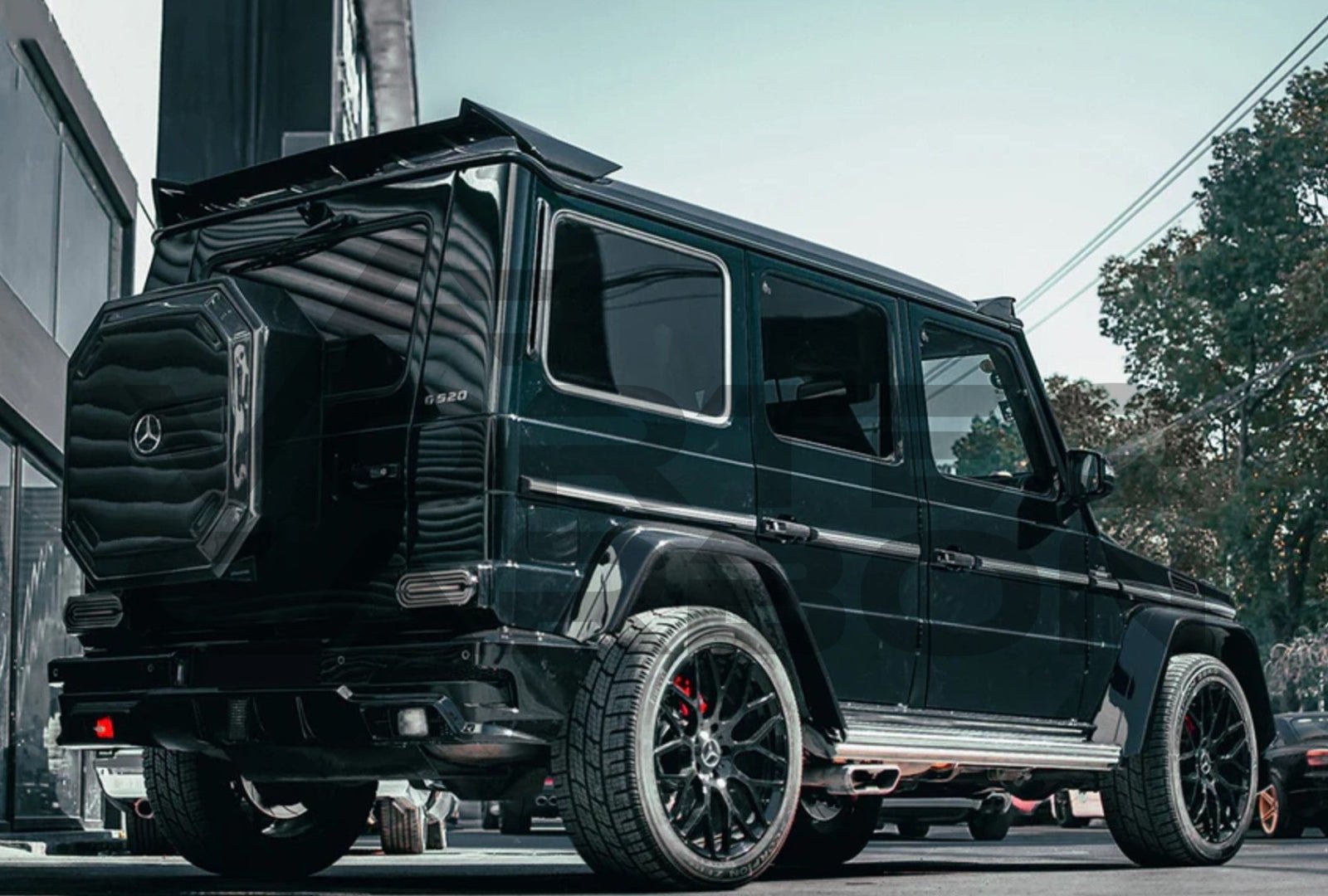 Carbon Fiber Rear Roof Spoiler (V1) - Mercedes W463 G Class Wagon (2006-2018)