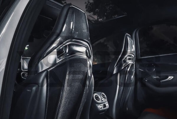 Carbon Fiber Seat Back Covers - Mercedes Benz C63/S/CLA45 AMG Sedan (2015-2018)