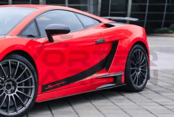 Carbon Fiber Side Skirt Extender Overlays - Lamborghini Gallardo (2004-2014)