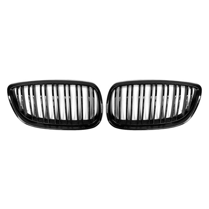 Gloss Black Front Kidney Grilles (Dual Slat) - BMW E92 E93