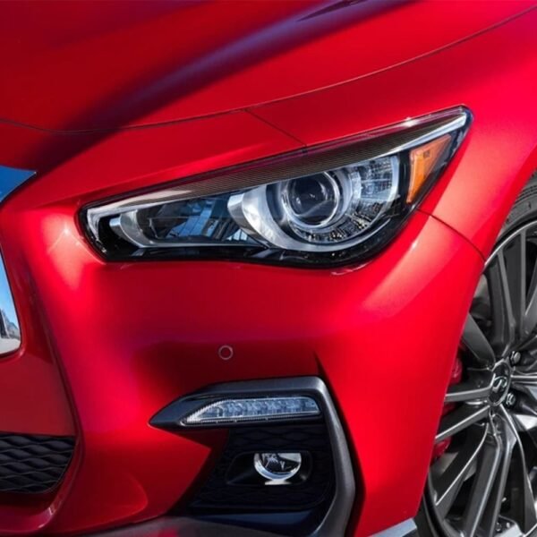 Carbon Fiber Headlight Eyelid Eyebrow - Infiniti Q50 (2014+)