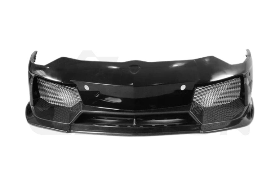 Partial Carbon Fiber D Style Front Bumper - Lamborghini Aventador LP700 LP720 LP750 LP740 Coupe/Roadster (2011-2021)
