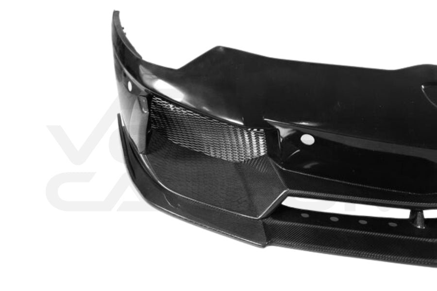 Partial Carbon Fiber D Style Front Bumper - Lamborghini Aventador LP700 LP720 LP750 LP740 Coupe/Roadster (2011-2021)