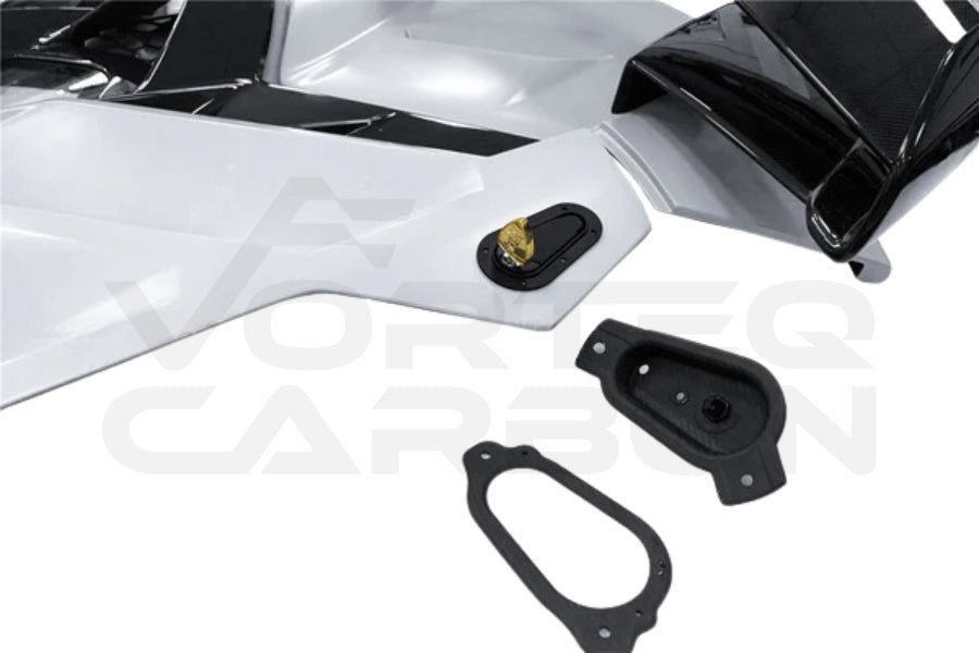 Partial Carbon Fiber SVJ Style Rear Engine Cover + Wing - Lamborghini Aventador LP700 LP740 LP750 Coupe/Roadster (2011-2021)