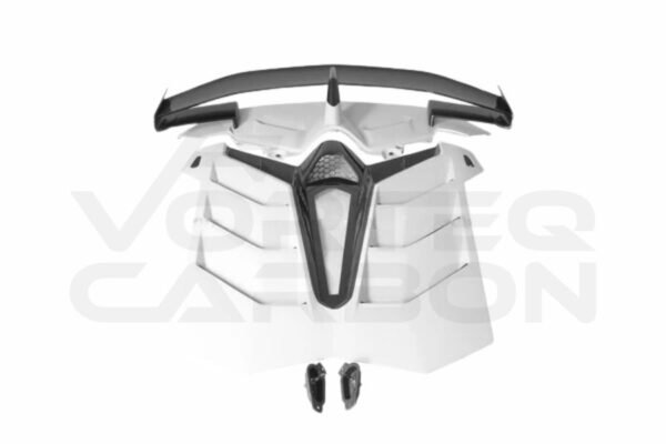 Partial Carbon Fiber SVJ Style Rear Engine Cover + Wing - Lamborghini Aventador LP700 LP740 LP750 Coupe/Roadster (2011-2021)