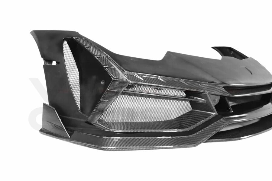 Partial Carbon Fiber B Style Front Bumper - Lamborghini Huracan LP580 LP610 EVO Tecnica (2015-2025)