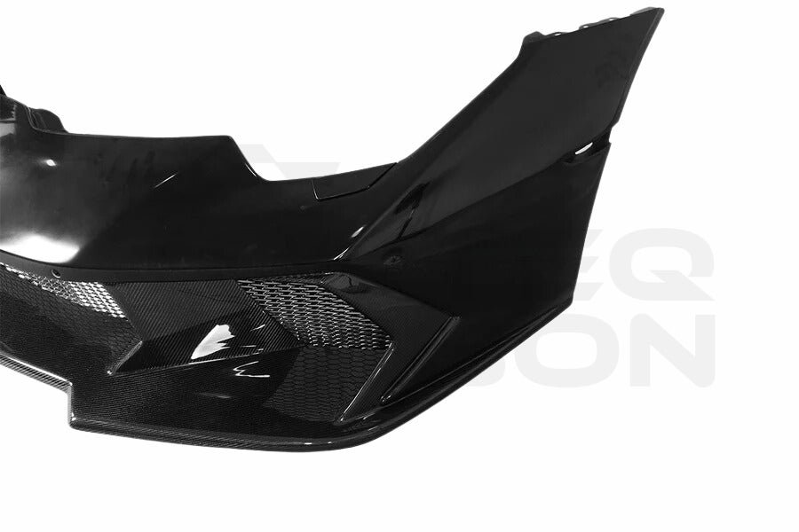 Partial Carbon Fiber V Style Front Bumper - Lamborghini Huracan LP580 LP610 EVO Tecnica (2015-2025)