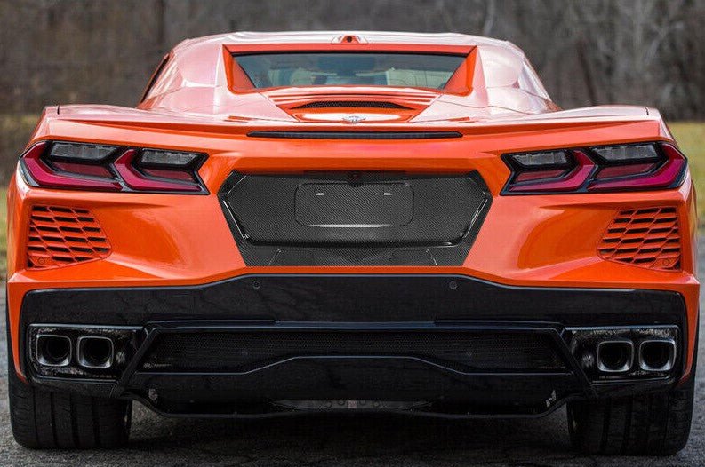 Carbon Fiber Rear License Plate Mount - Chevrolet Corvette C8 Stingray (2020+)