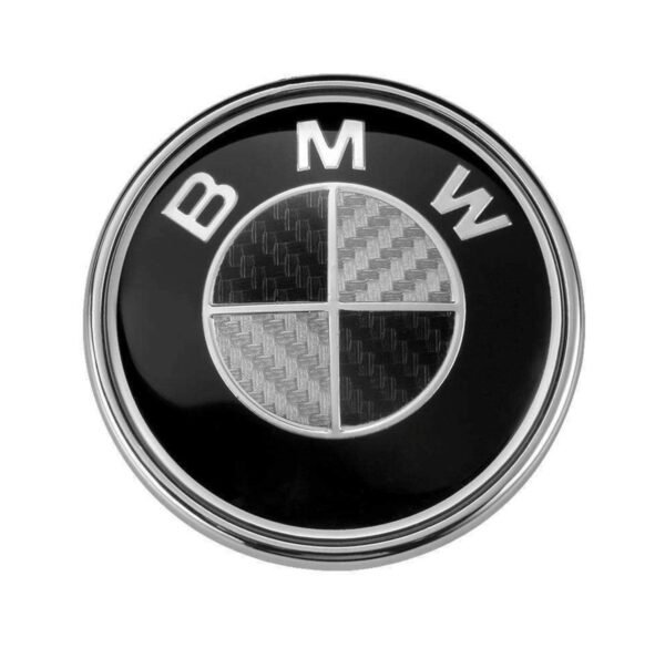 BMW Black & White Carbon Fiber Emblem Replacement Set (7 Piece) (2019+)