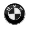 BMW Black & White Wheel Emblem Replacement Set (4 Piece)