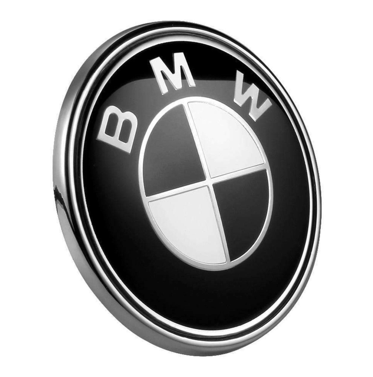 BMW Black & White Wheel Emblem Replacement Set (4 Piece)