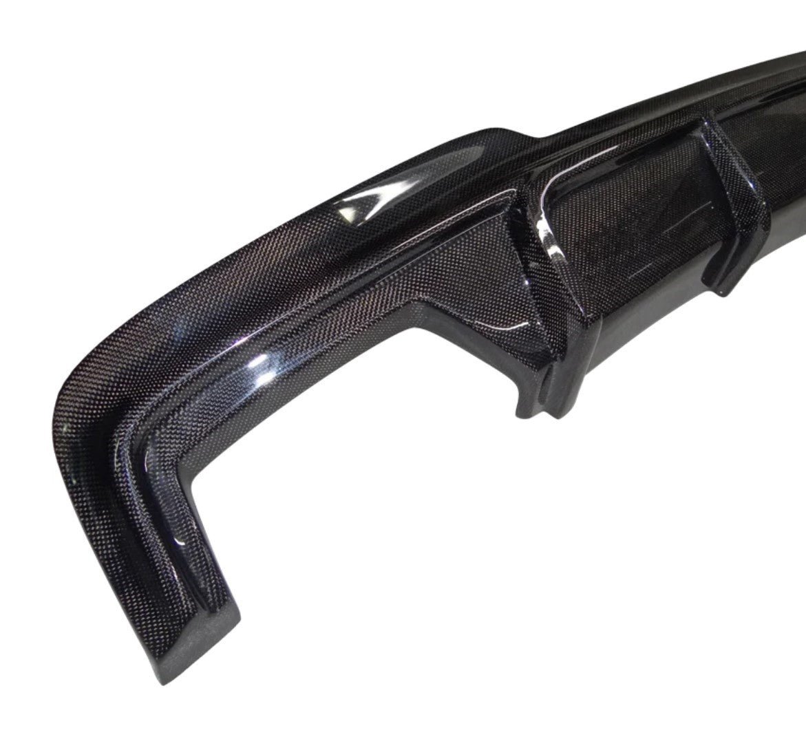 Carbon Fiber V Style Rear Diffuser (Quad Tips) - BMW 5 Series F10 (M-Sport) 2011-2016