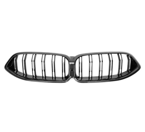 Carbon Fiber Dual Slat Front Kidney Grilles - BMW 8 Series M8 Coupe / Gran Coupe / Convertible / Sedan (F91 F92 F93 G14 G15 G16) (2019+)
