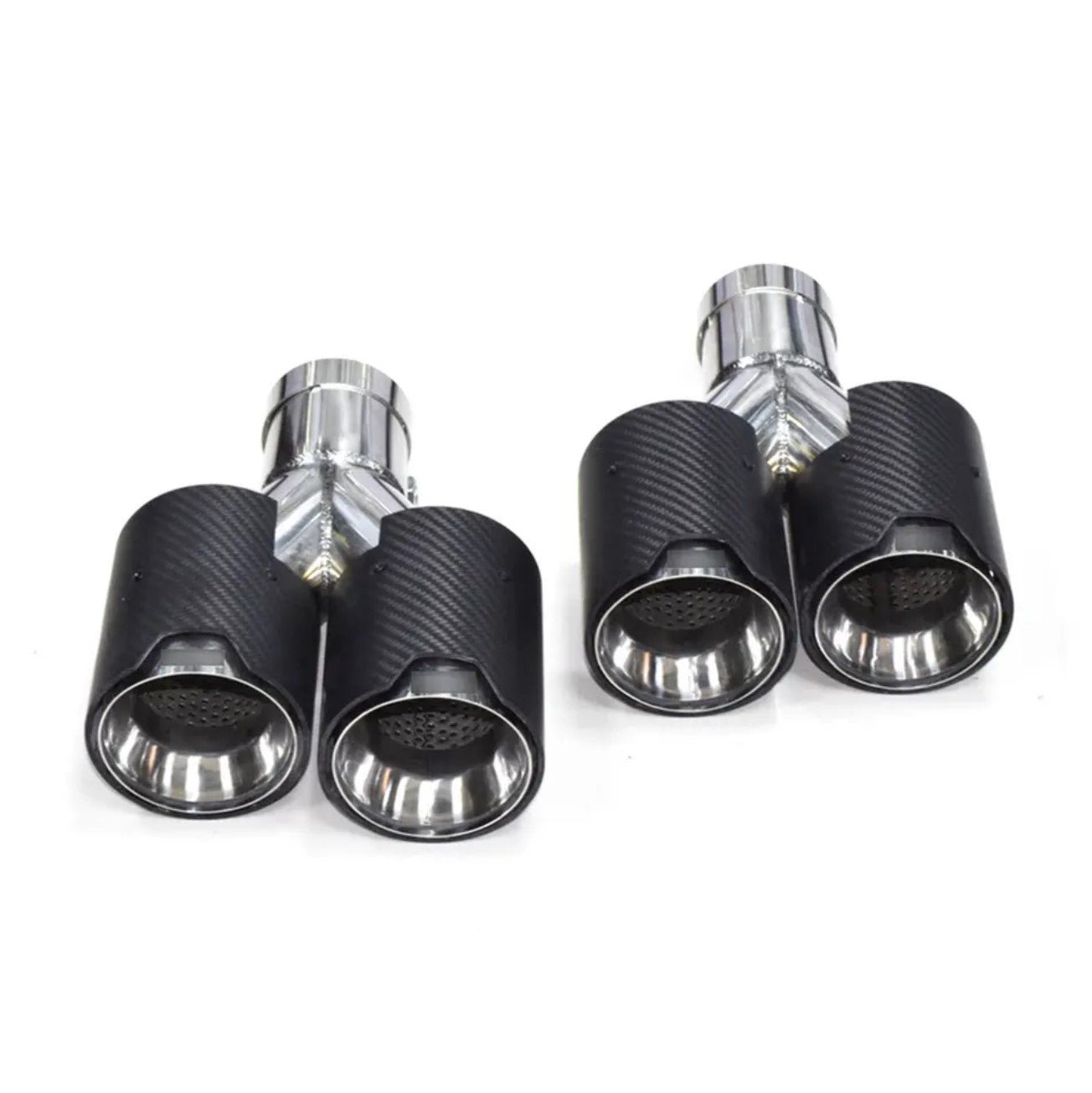 Carbon Fiber M Performance Style Dual Exhaust Tips (2012+)