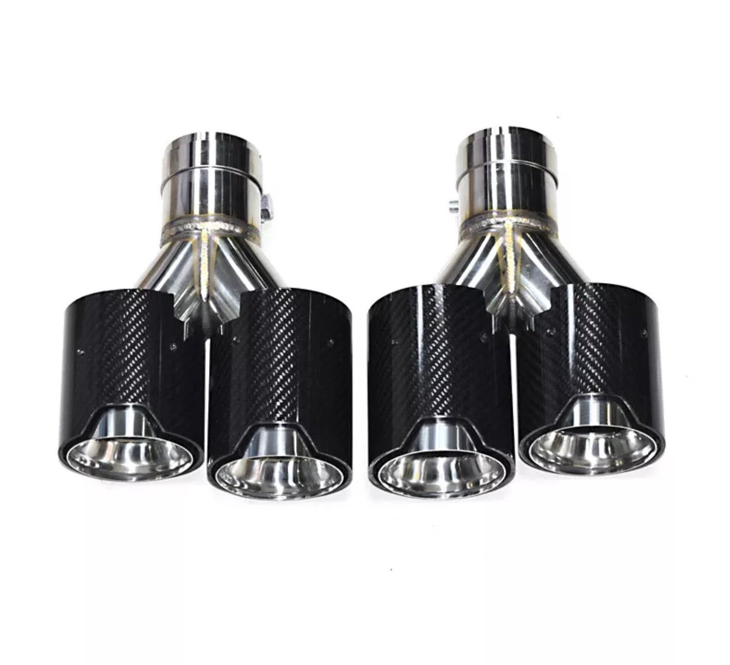 Carbon Fiber M Performance Style Dual Exhaust Tips (2012+)