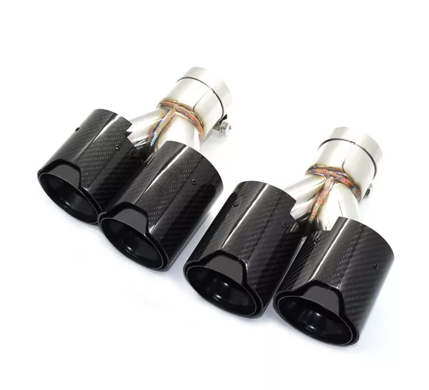 Carbon Fiber M Performance Style Dual Exhaust Tips (2012+)