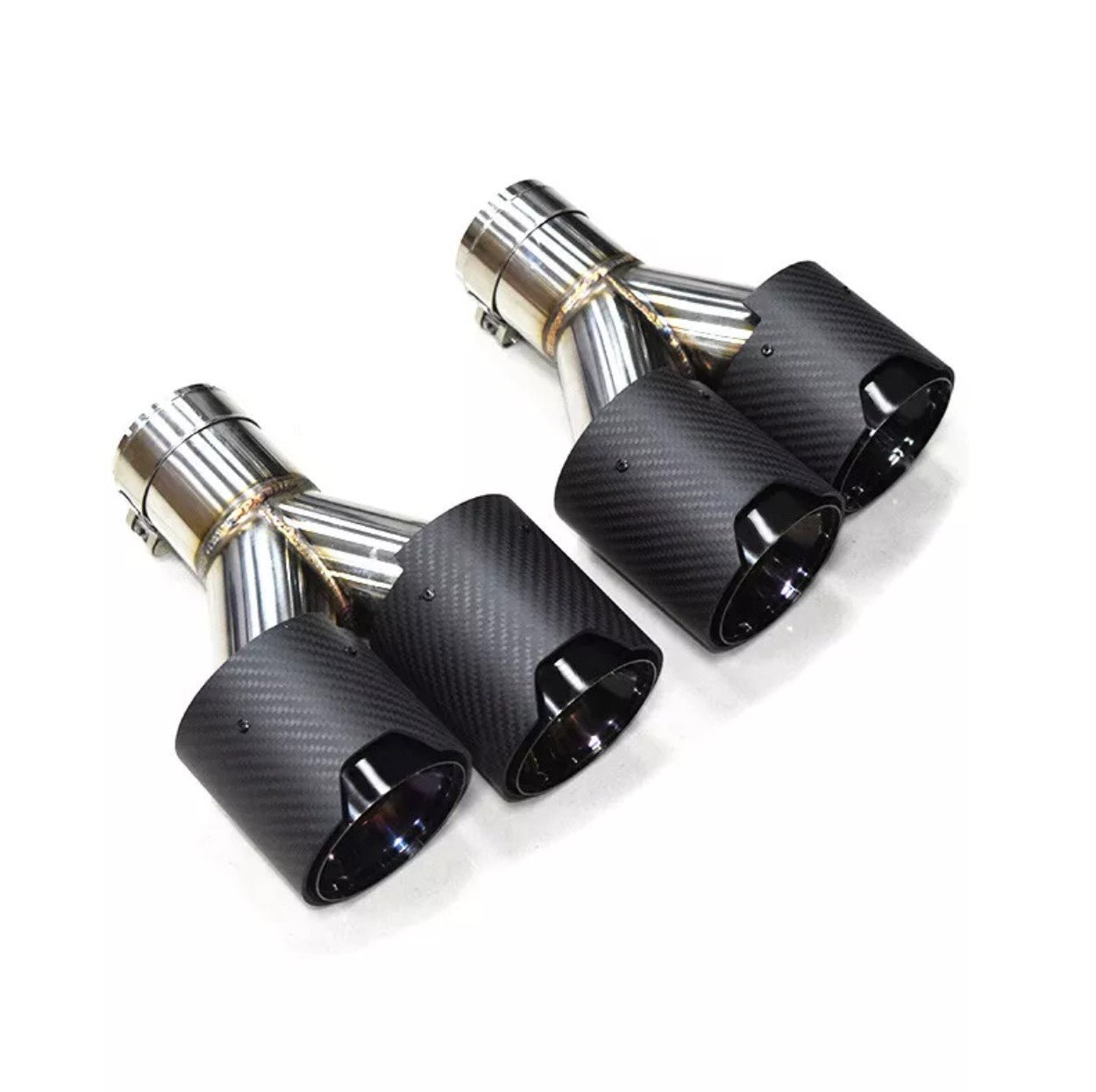 Carbon Fiber M Performance Style Dual Exhaust Tips (2012+)