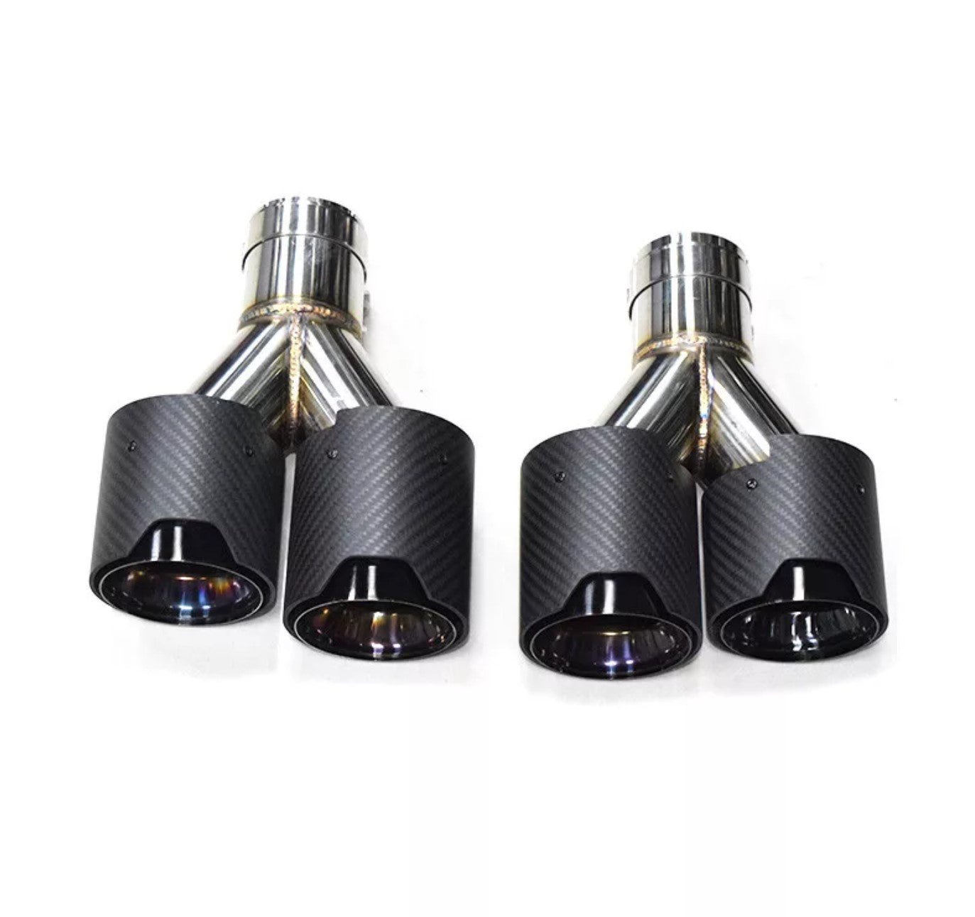 Carbon Fiber M Performance Style Dual Exhaust Tips (2012+)