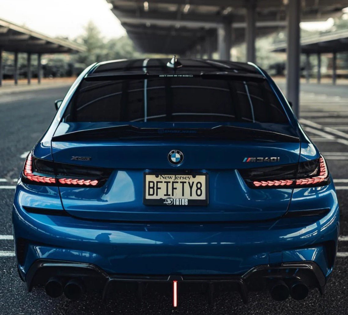 Carbon Fiber M Performance LED Rear Diffuser 3 Piece - BMW G20 M340i (2019-2022)
