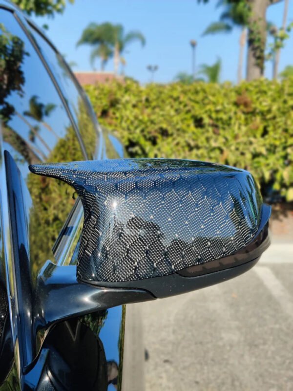 Honeycomb Carbon Fiber M Style Mirror Caps - Infiniti Q50 (2014+)