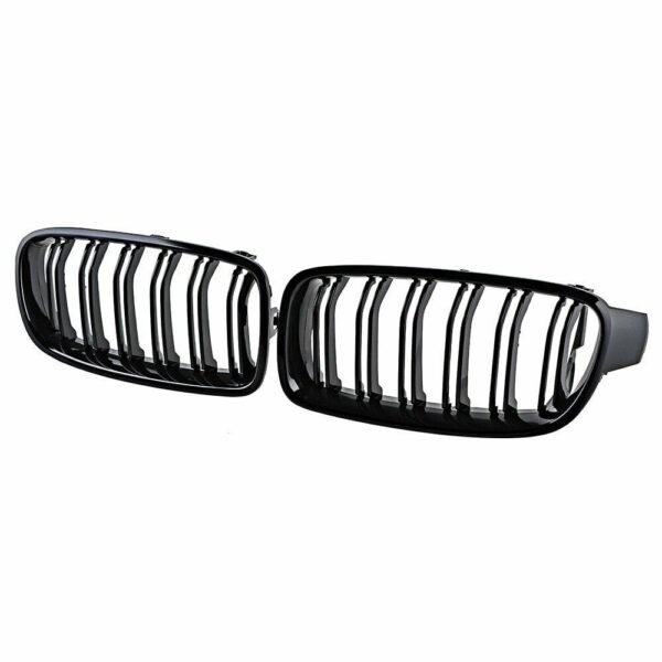 Gloss Black Front Kidney Grilles (Dual Slat) - BMW F30 F31 (2012–2018)