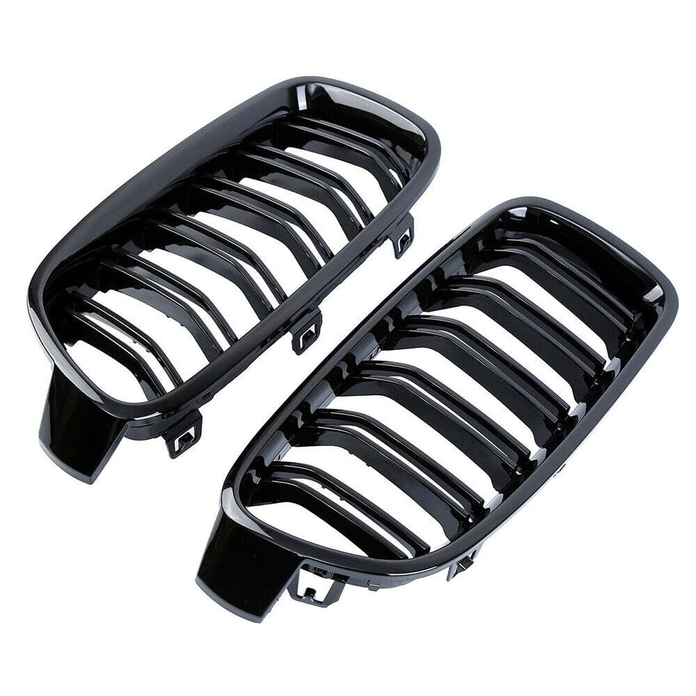 Gloss Black Front Kidney Grilles (Dual Slat) - BMW F30 F31 (2012–2018)