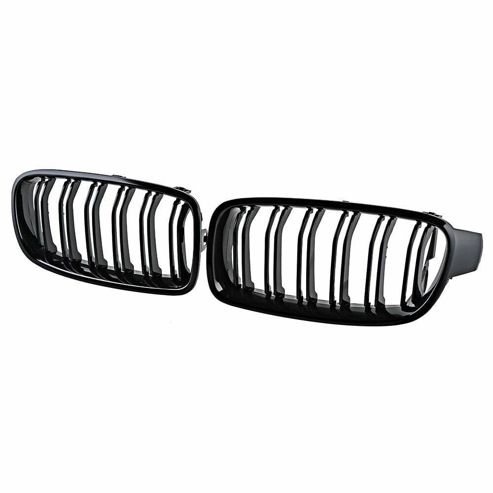 Gloss Black Front Kidney Grilles (Dual Slat) - BMW F32 F33 F36(2014–2020)