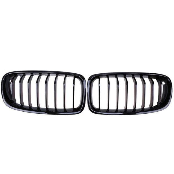 Gloss Black Front Kidney Grilles (Single Slat) - BMW F32 F33 F36