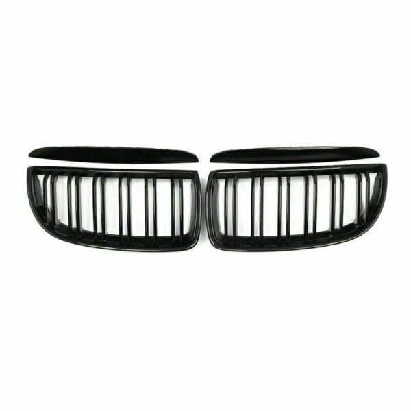 Gloss Black Front Kidney Grilles (Dual Slat) - BMW E90 E91(2006-2011)