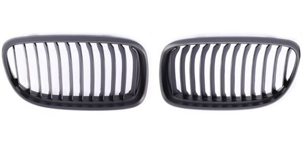 Gloss Black Front Kidney Grilles (Single Slat) - BMW E90 E91 (2006–2011)