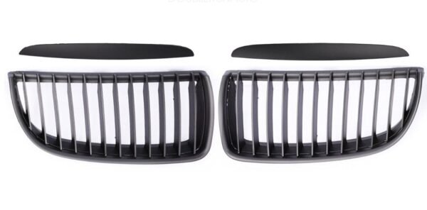 Gloss Black Front Kidney Grilles (Single Slat) - BMW E90 E91 (2006–2011)