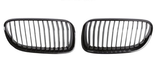 Gloss Black Front Kidney Grilles (Single Slat) - BMW E92 E93(2006–2013)