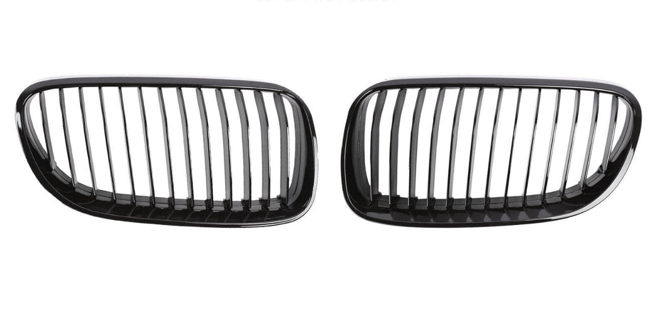 Gloss Black Front Kidney Grilles (Single Slat) - BMW E92 E93(2006–2013)
