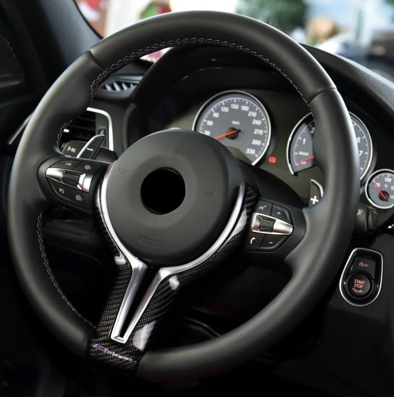 Carbon Fiber Steering Wheel Trim Cover - BMW F80 M3 / F82 F83 M4