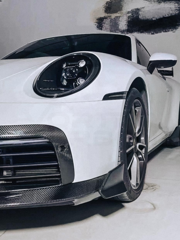Carbon Fiber B Style Front Vent Trim - Porsche 992 911 Turbo S (2019-2022)