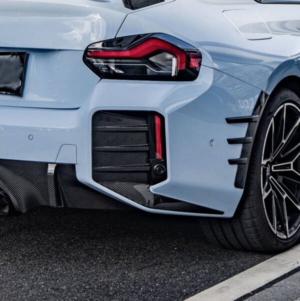 Carbon Fiber Rear Side Vent Trim Canard - BMW G87 M2  (2023+)