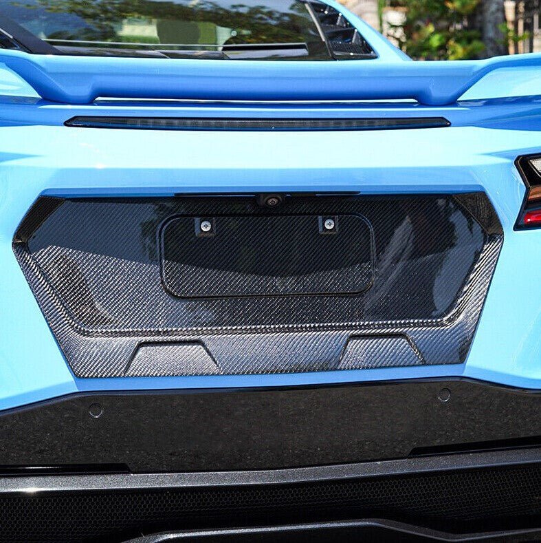 Carbon Fiber Rear License Plate Mount - Chevrolet Corvette C8 Stingray (2020+)