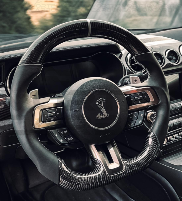 Fully Custom Carbon Fiber Steering Wheel – Ford Mustang (2015-2022)