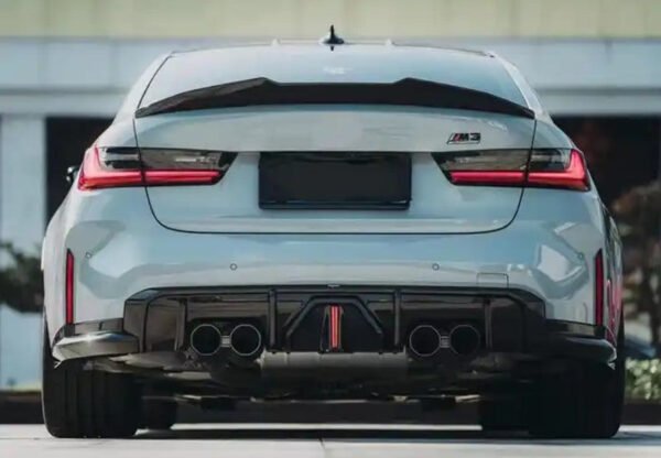 Carbon Fiber J Style LED Rear Diffuser - BMW G80 M3 / G82 M4 (2021+)