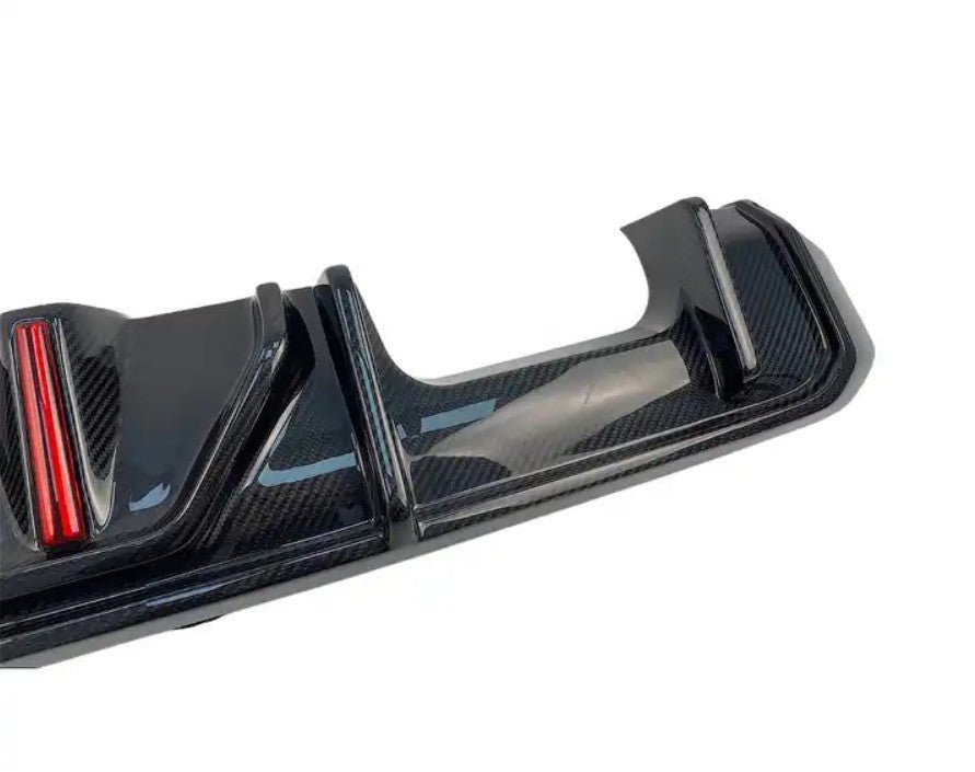 Carbon Fiber J Style LED Rear Diffuser - BMW G80 M3 / G82 M4 (2021+)