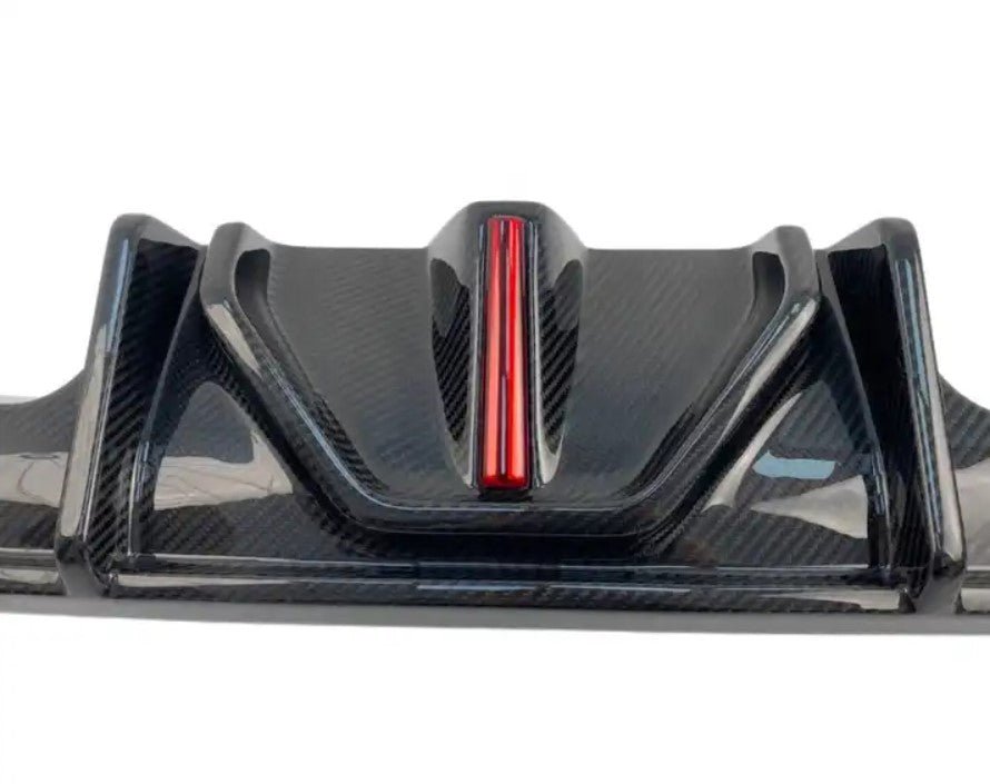 Carbon Fiber J Style LED Rear Diffuser - BMW G80 M3 / G82 M4 (2021+)